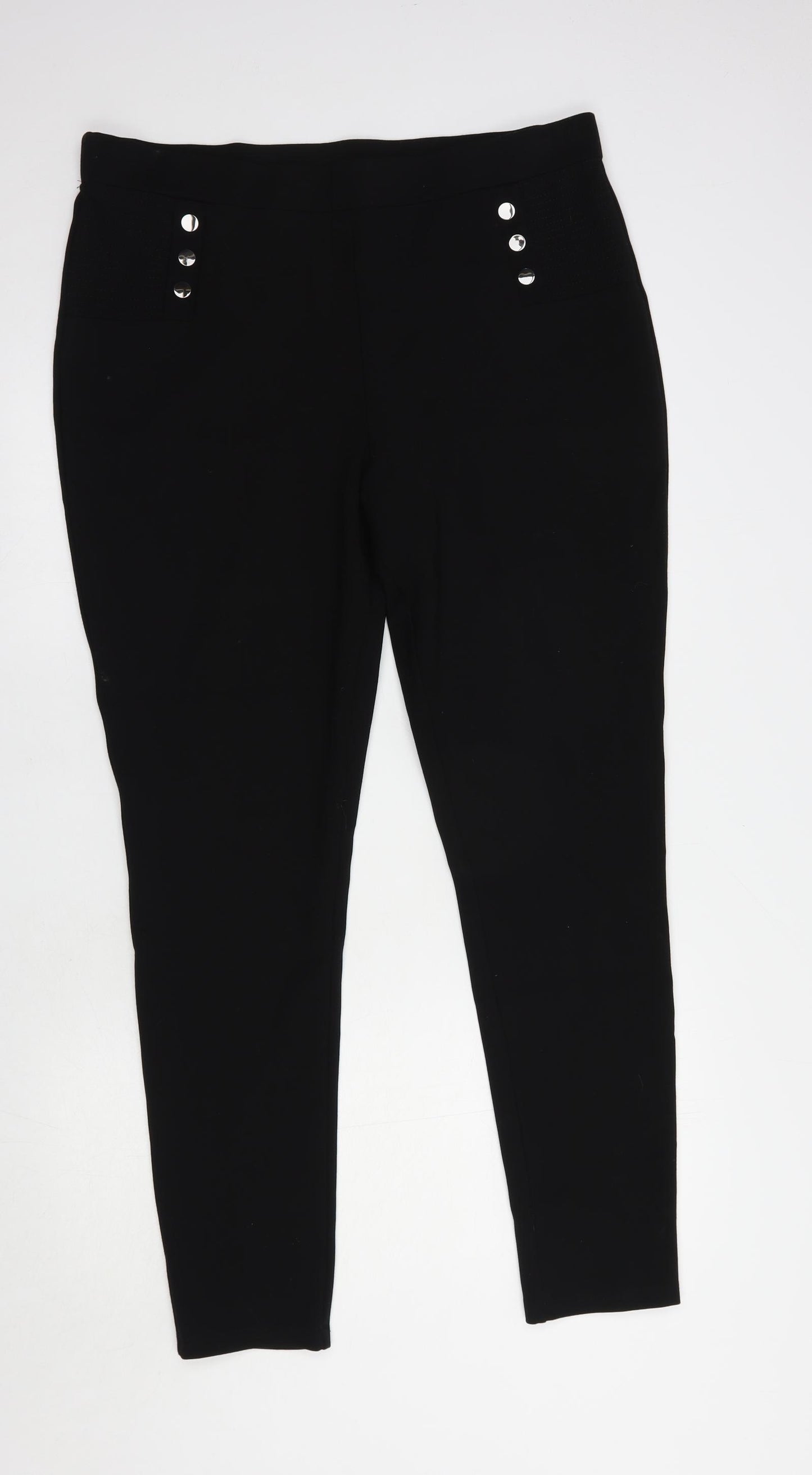 Roman Womens Black  Viscose Jegging Leggings Size 18 L29 in
