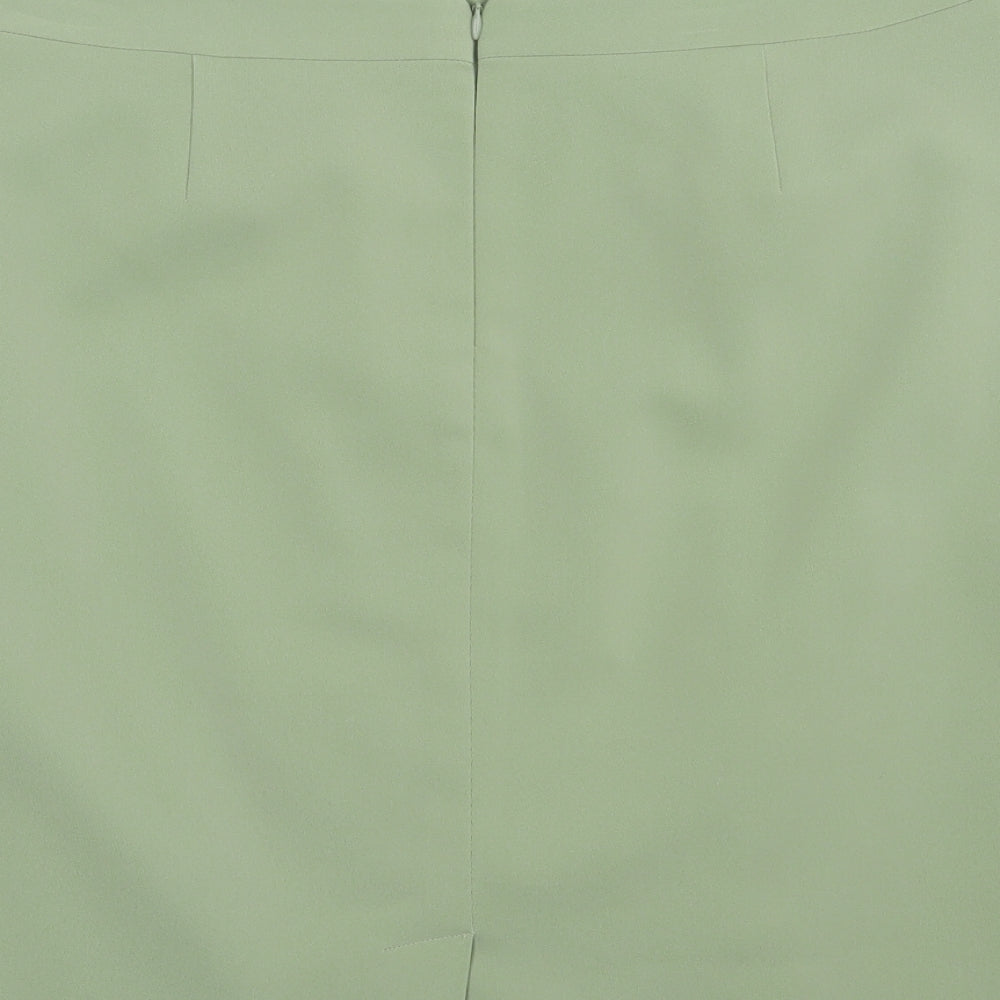 AMARANTO Womens Green  Polyester Straight & Pencil Skirt Size 16   Zip