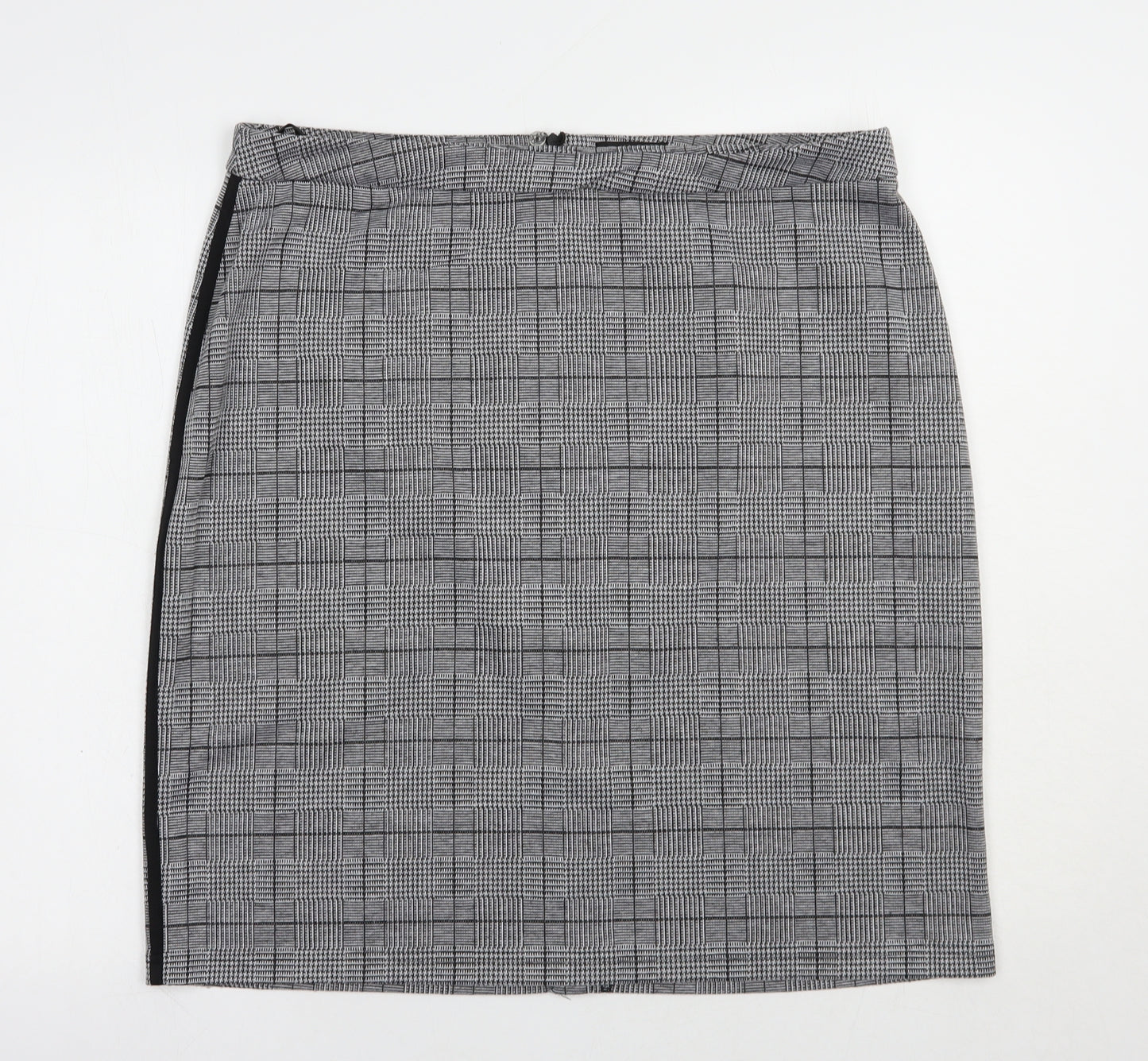 Ambria Womens Grey Plaid Polyester Straight & Pencil Skirt Size 20   Zip