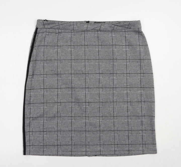 Ambria Womens Grey Plaid Polyester Straight & Pencil Skirt Size 20   Zip