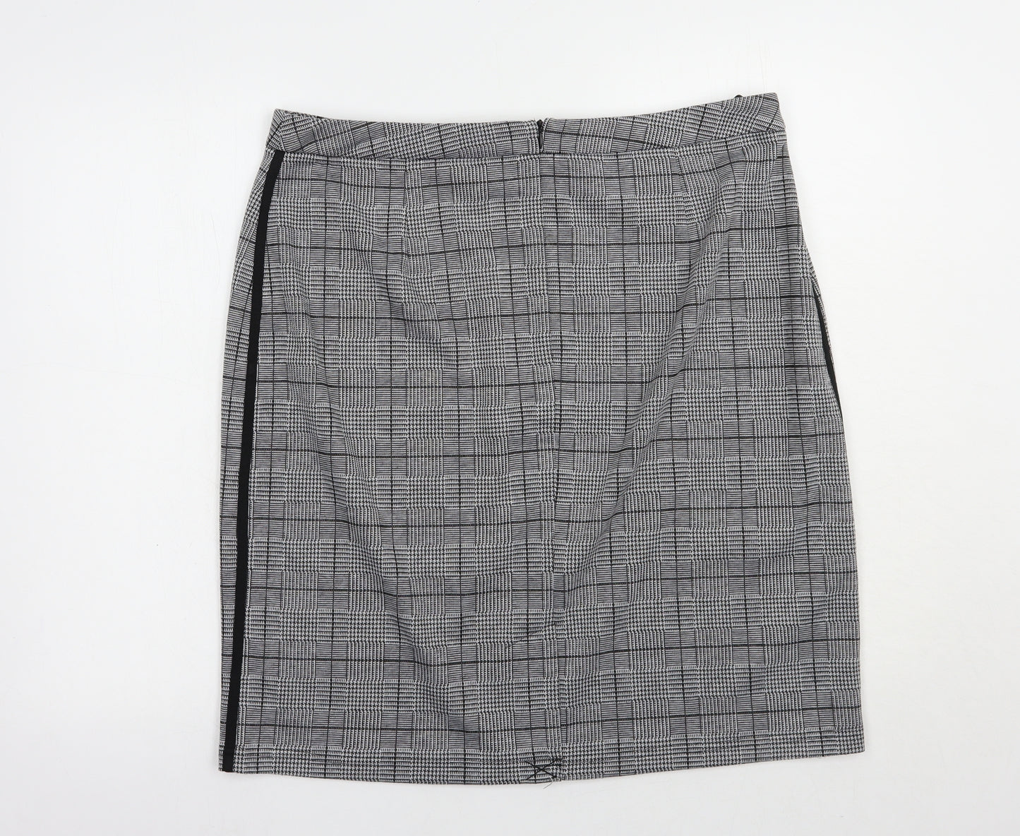 Ambria Womens Grey Plaid Polyester Straight & Pencil Skirt Size 20   Zip