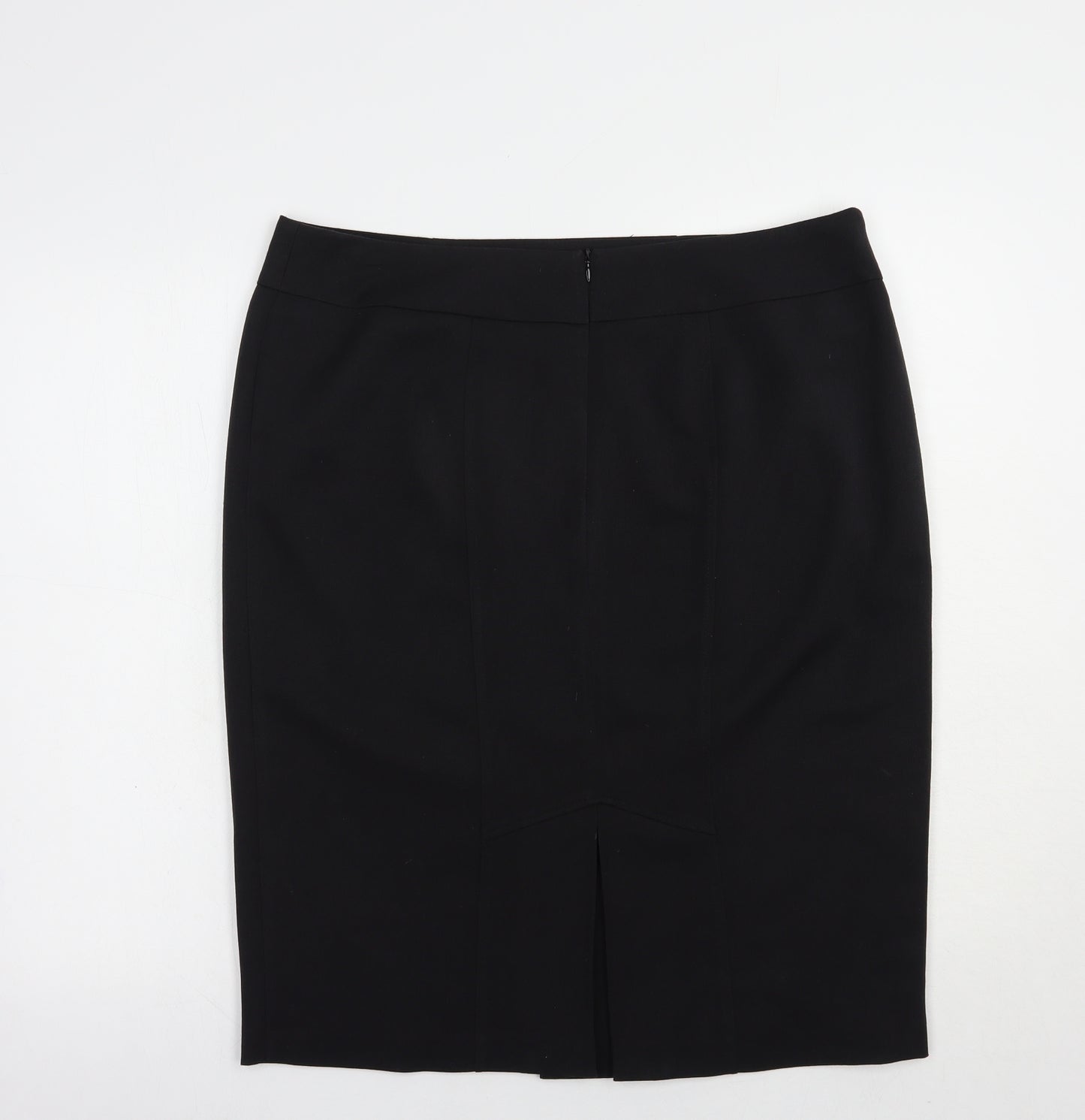 Bonmarché Womens Black  Polyester Straight & Pencil Skirt Size 16   Zip