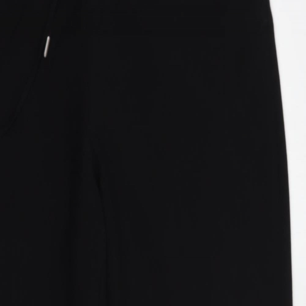 Debenhams Womens Black  Polyester Trousers  Size 14 L27 in Regular Drawstring