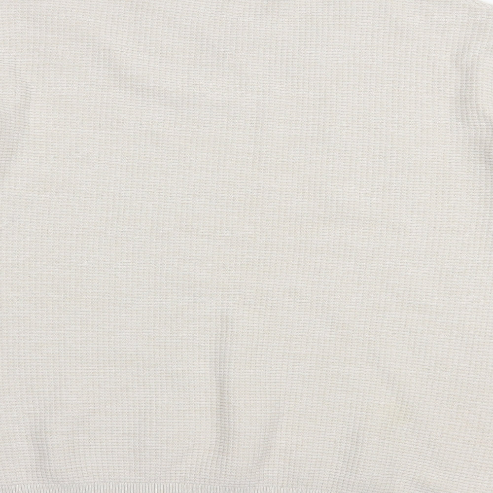 George Mens Grey Crew Neck  Cotton Pullover Jumper Size L