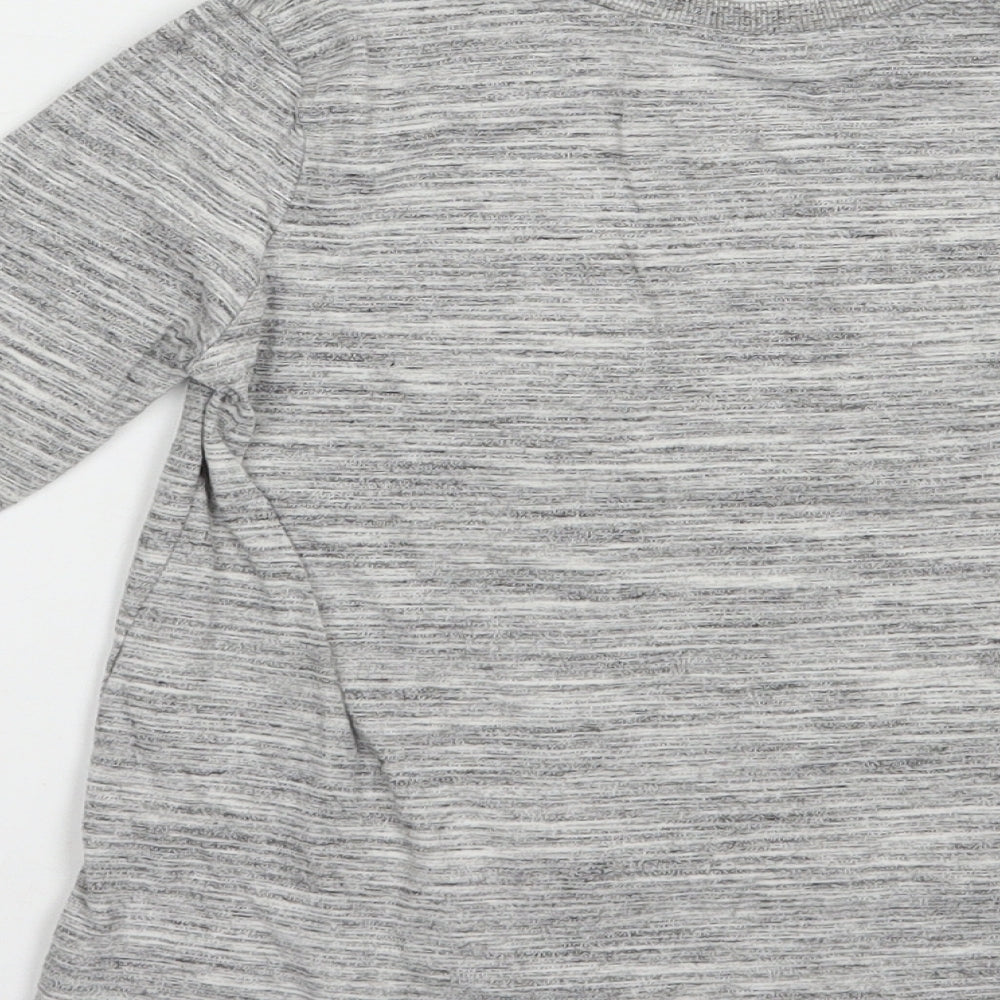 George Boys Grey  Cotton Pullover T-Shirt Size 4-5 Years Crew Neck Pullover - Dino