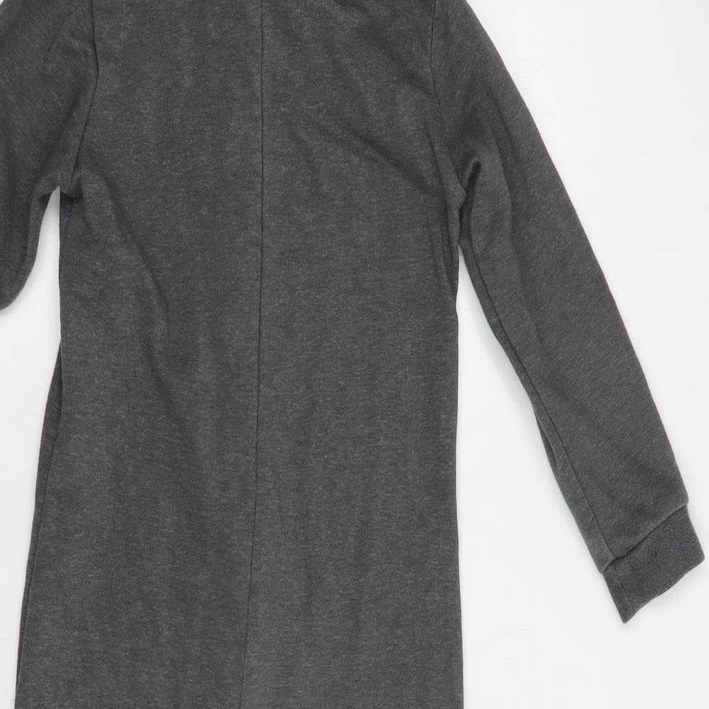 George Boys Grey  Cotton  Bodysuit Size 5-6 Years  Zip - Shark Onesie