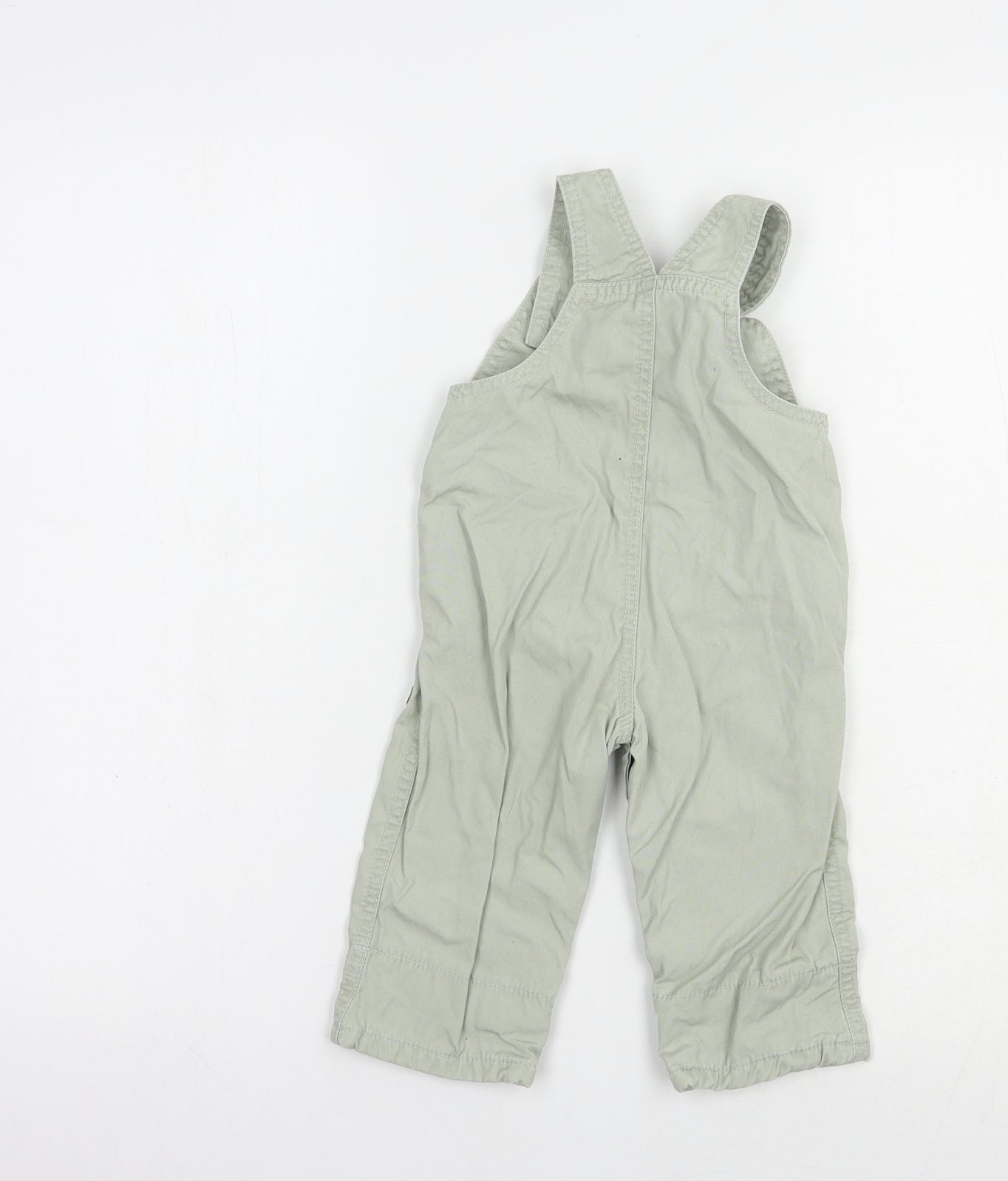 M&Co Baby Green  Cotton Dungaree Outfit/Set Size 6-9 Months  Snap