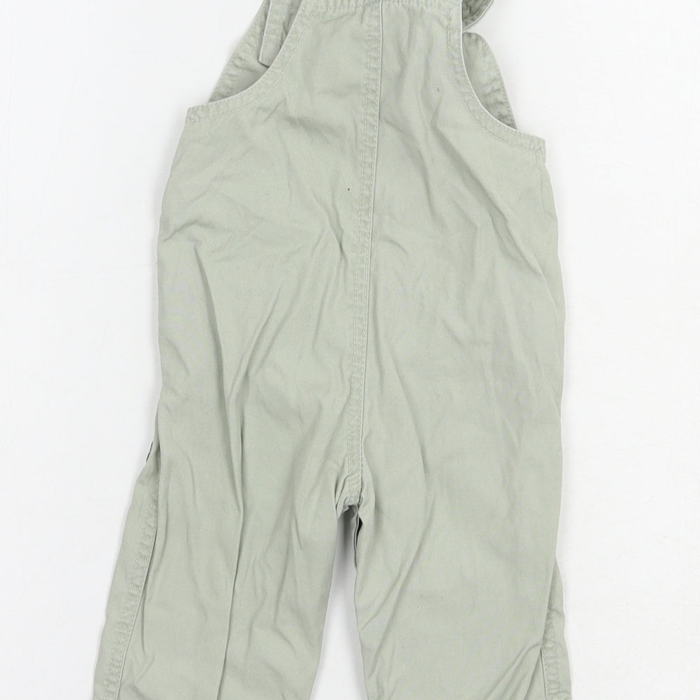 M&Co Baby Green  Cotton Dungaree Outfit/Set Size 6-9 Months  Snap