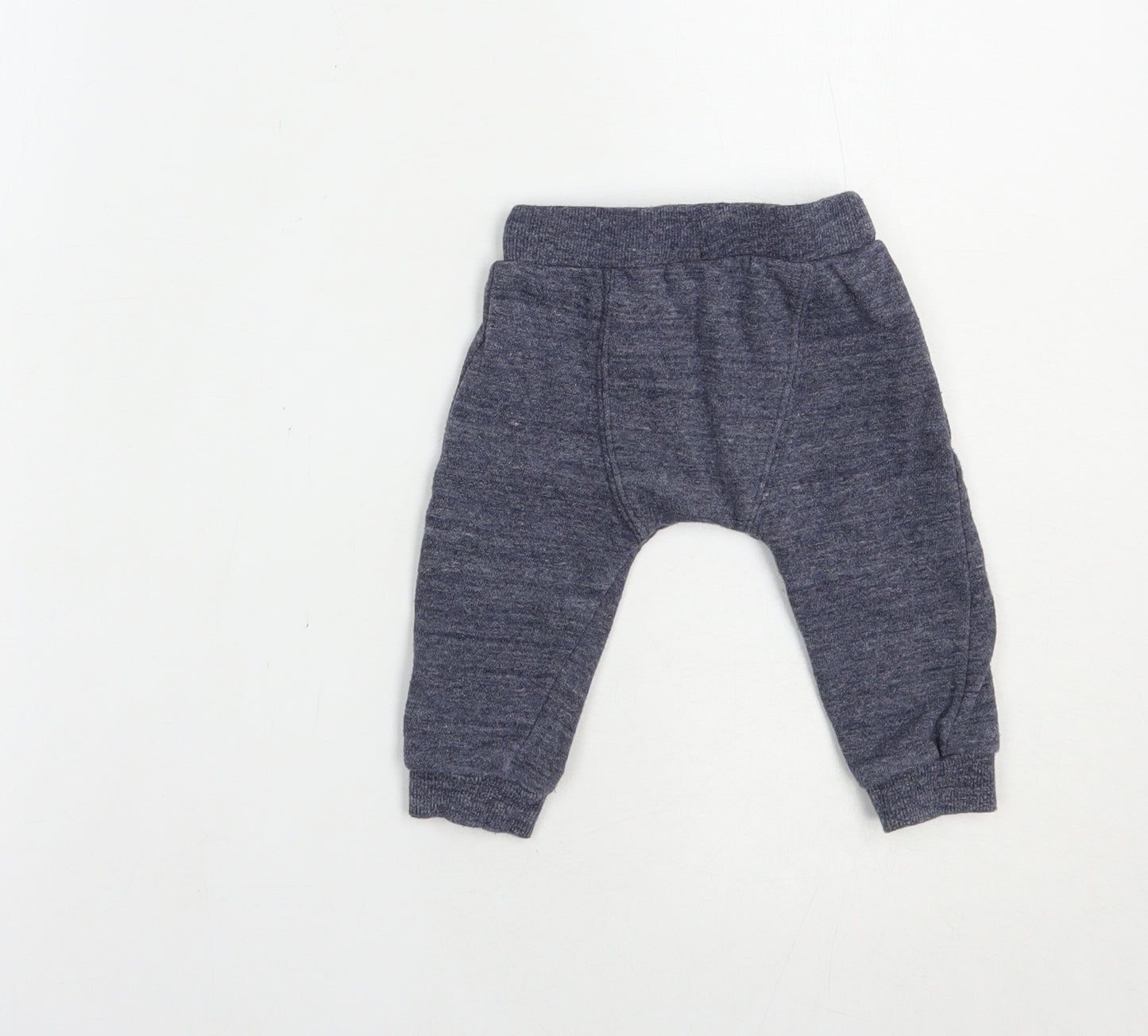F&F Baby Blue  Cotton Jogger Trousers Size 6-9 Months  Drawstring