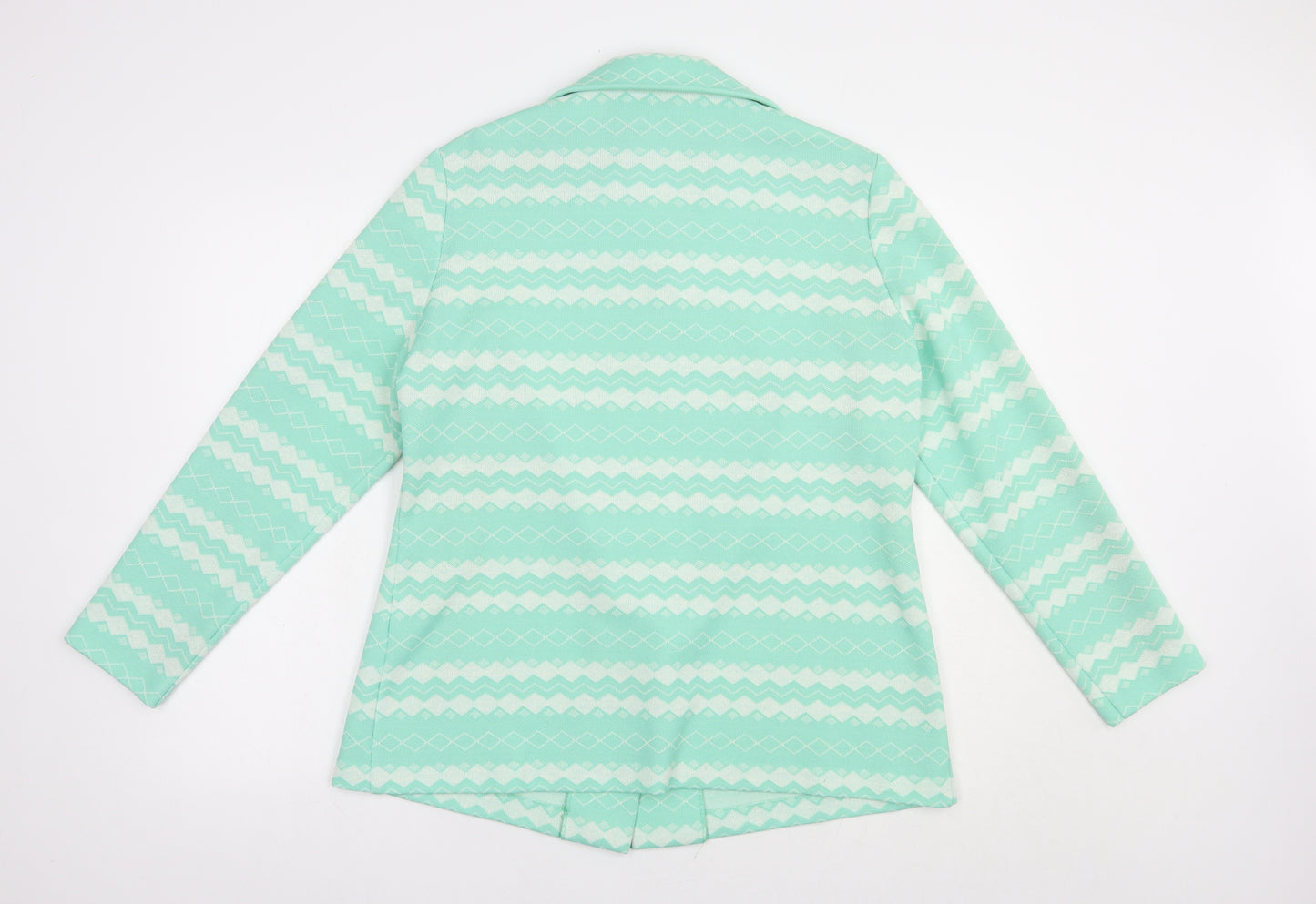 Butte Knit Womens Green Geometric  Jacket Blazer Size 20  Button