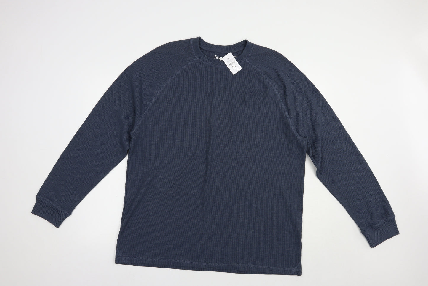 Nutmeg Mens Blue  Cotton  Lounge Set Size XL  Pullover