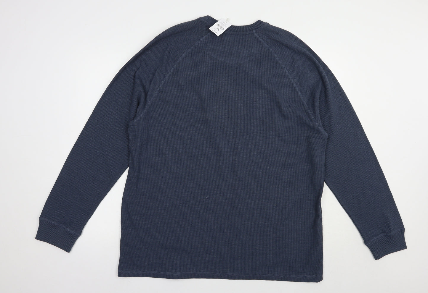 Nutmeg Mens Blue  Cotton  Lounge Set Size XL  Pullover
