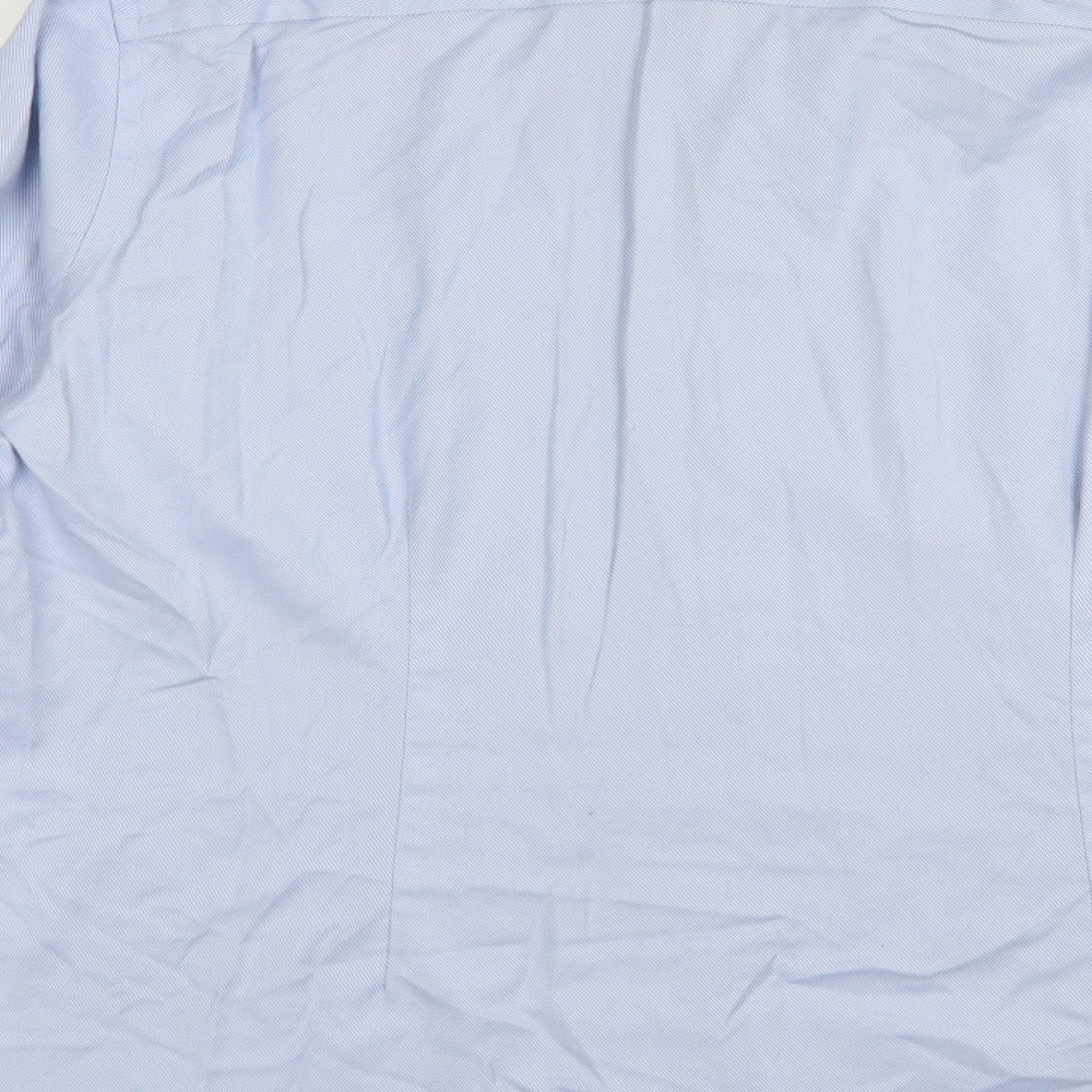NEXT Mens Blue  Cotton  Dress Shirt Size 17.5 Collared Button