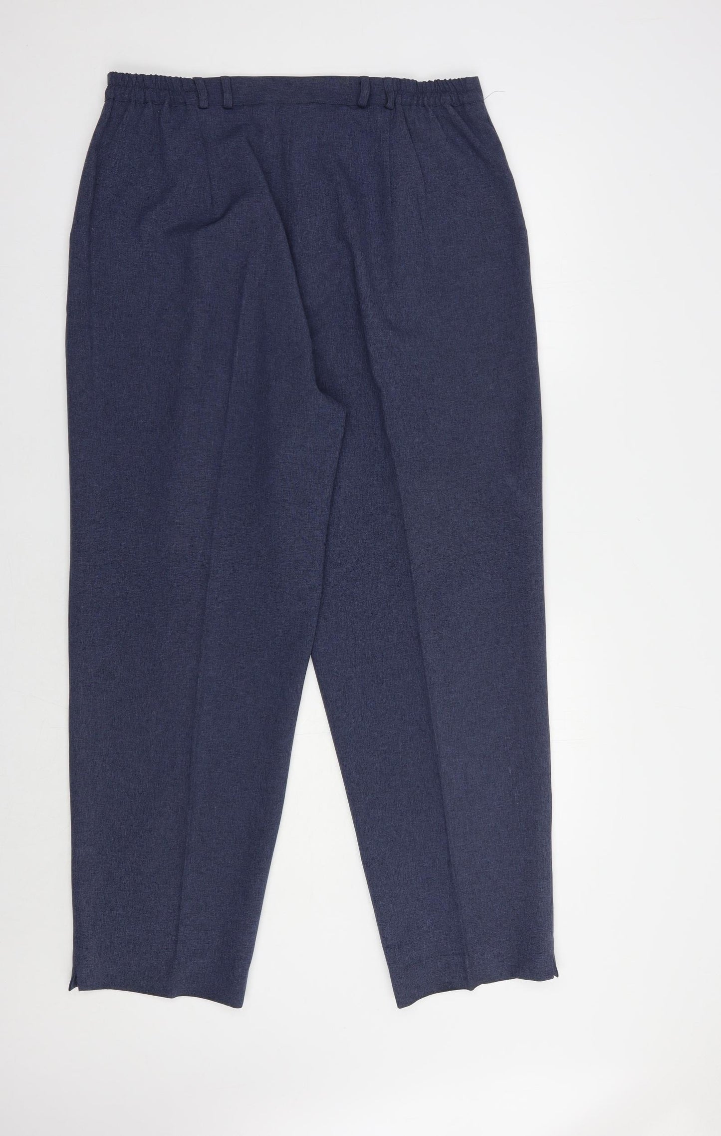 Bonmarché Womens Blue  Polyester Dress Pants Trousers Size 18 L29 in Regular Button