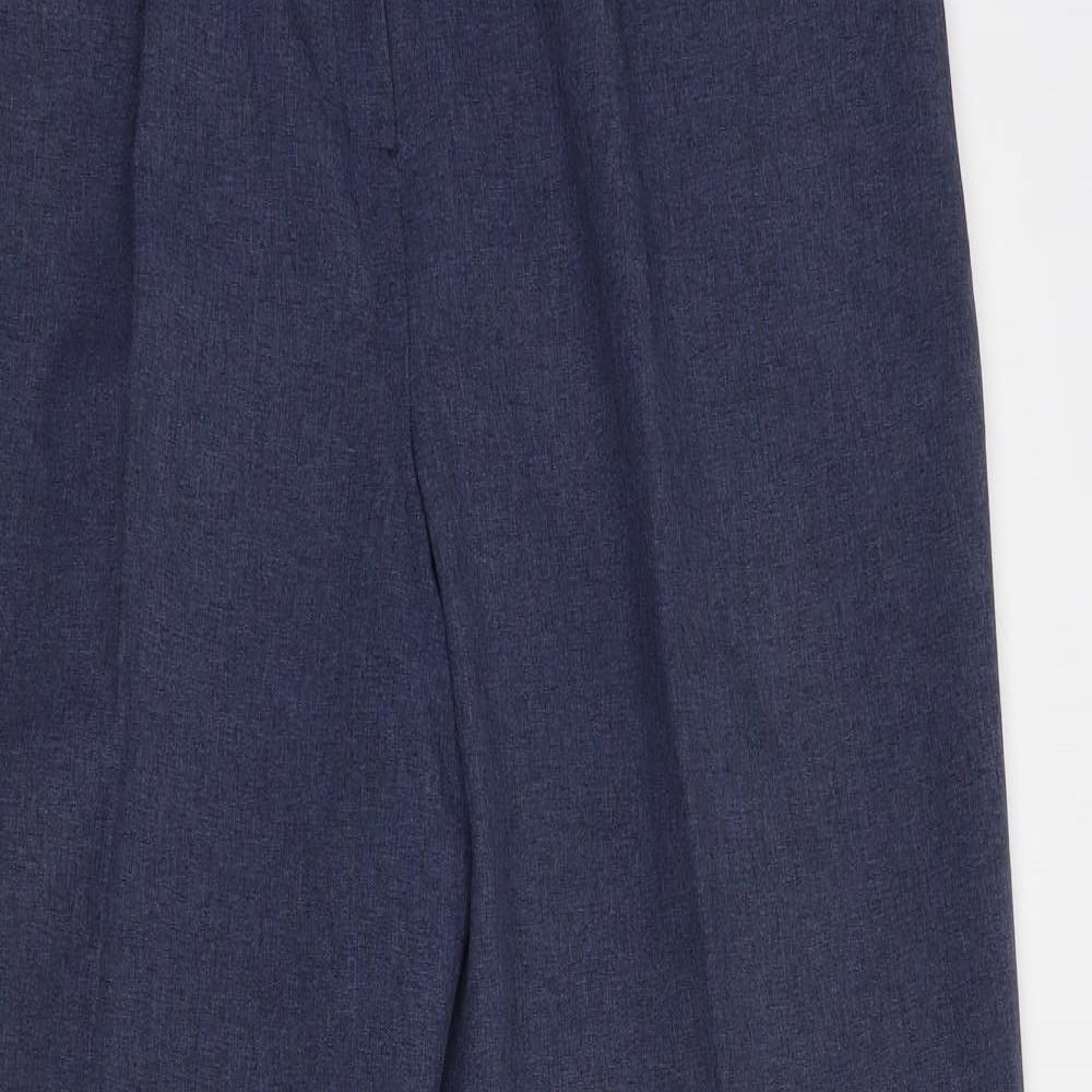 Bonmarché Womens Blue  Polyester Dress Pants Trousers Size 18 L29 in Regular Button