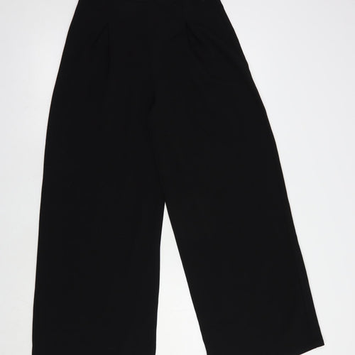 Boohoo Womens Black  Polyester Dungarees Trousers Size 12 L28 in Regular