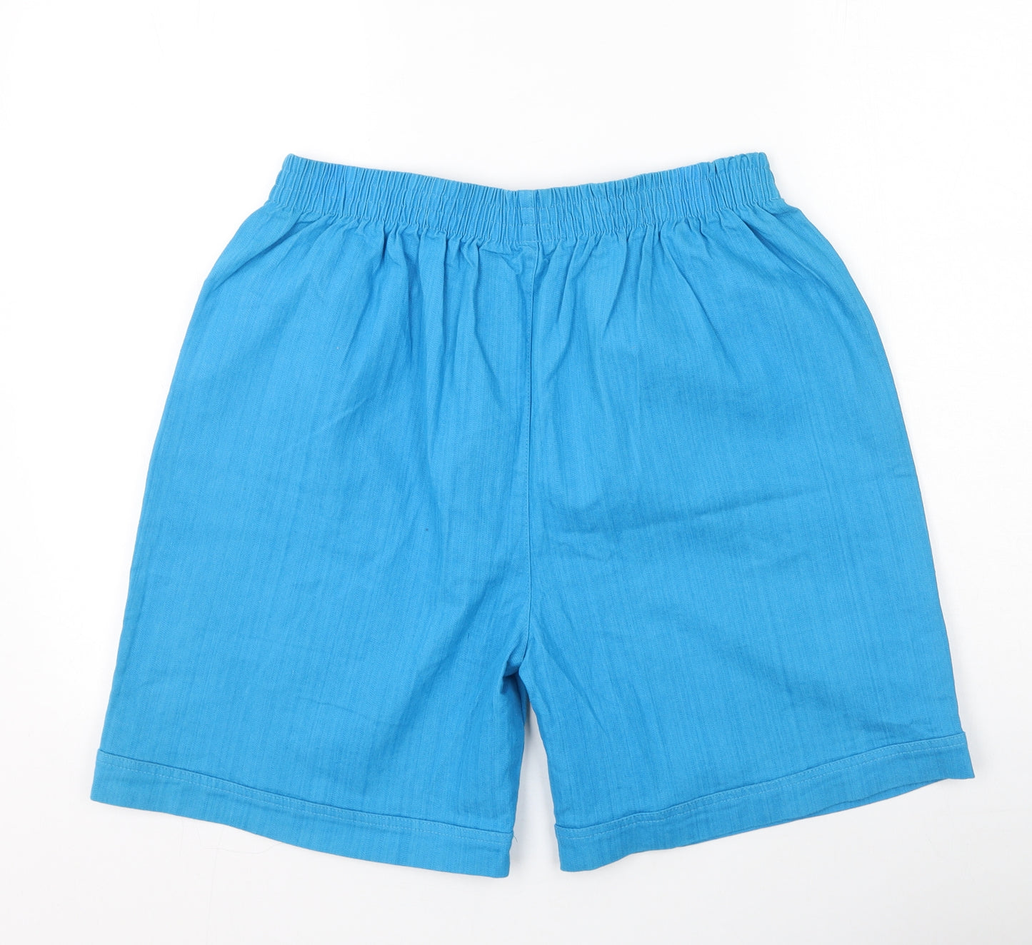 Preworn Womens Blue  Cotton Sweat Shorts Size XL L7 in Regular