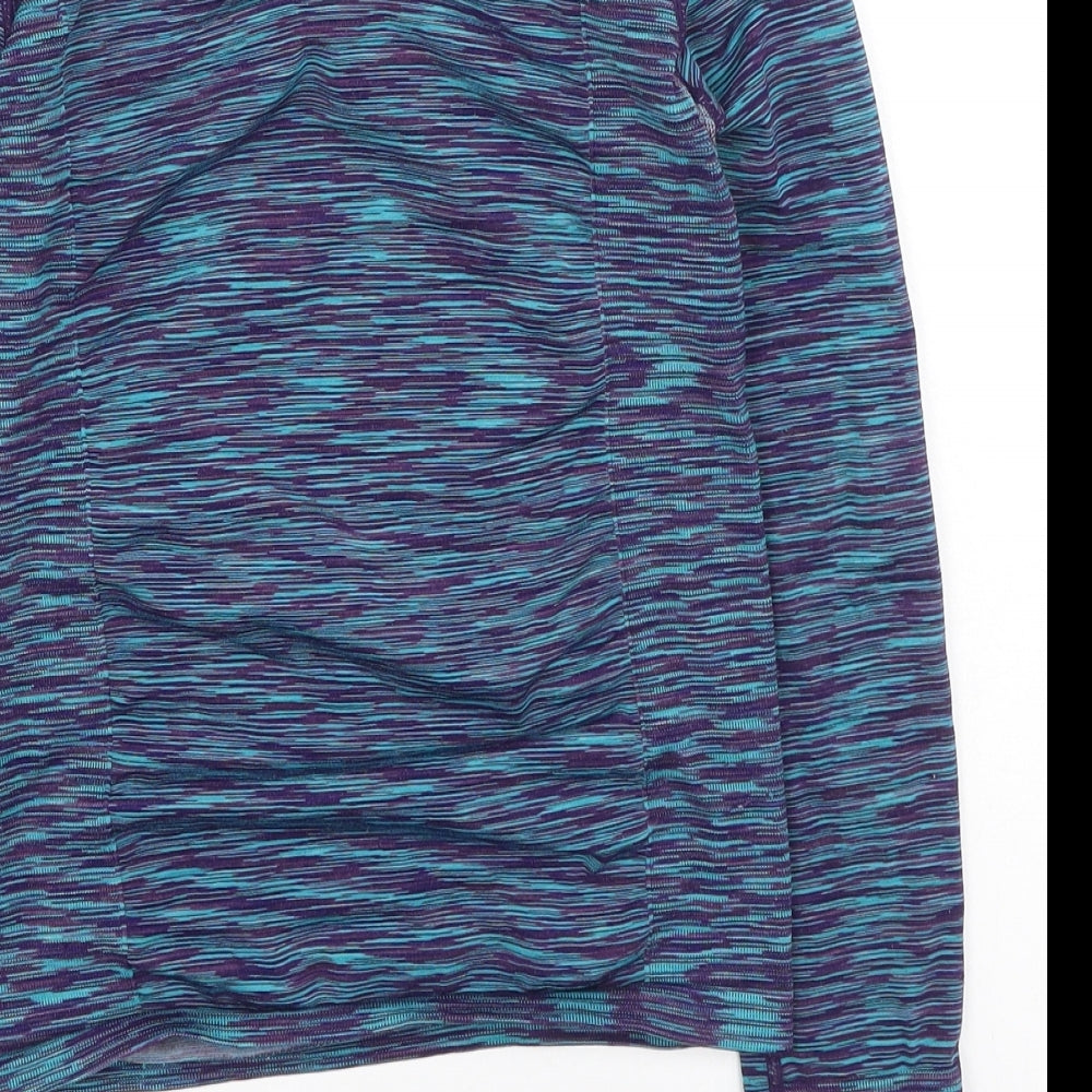 Preworn Girls Green  Polyester Basic Casual Size S Round Neck