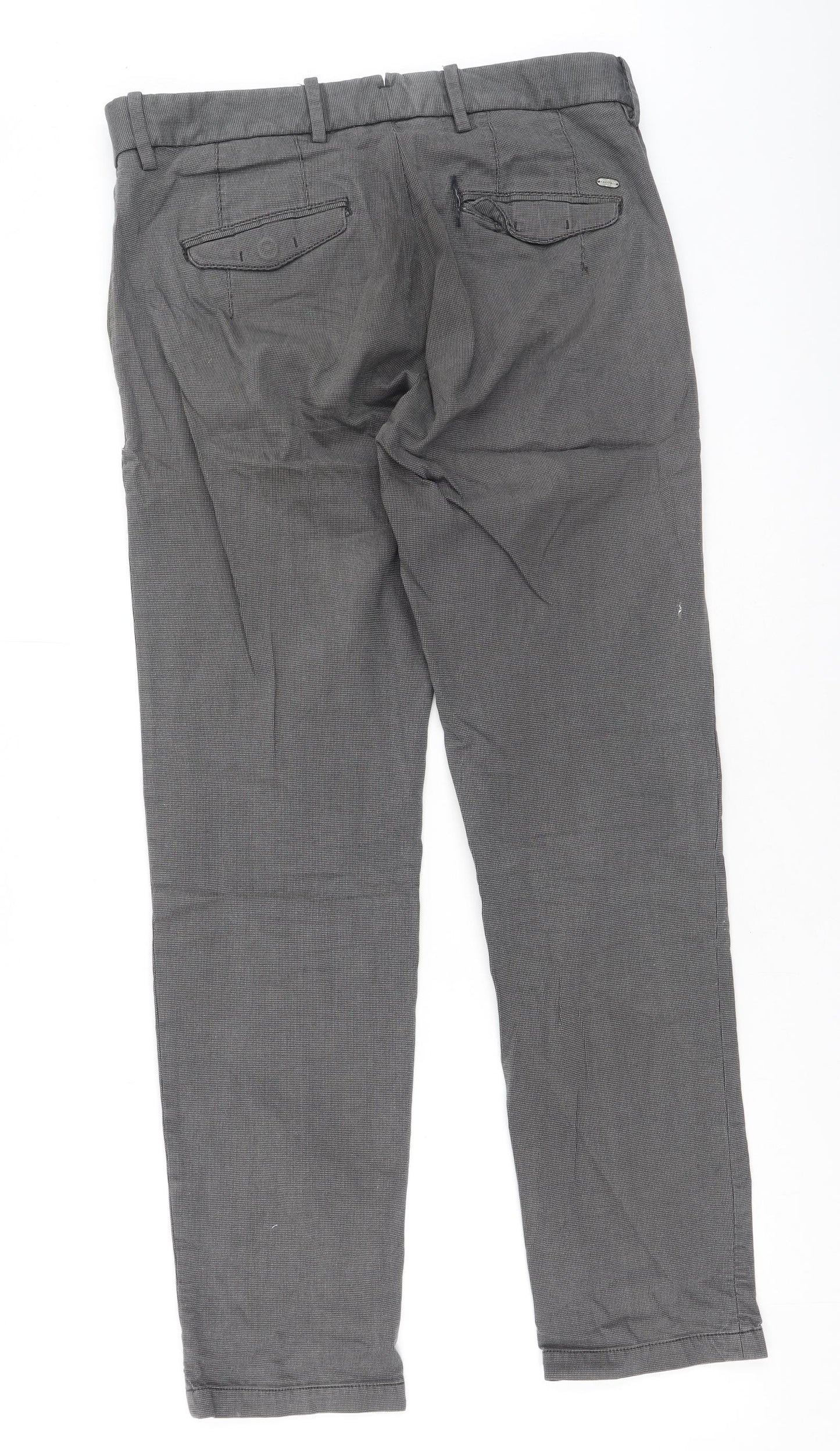 Mango Mens Grey  Cotton Trousers  Size 42 L27 in Regular