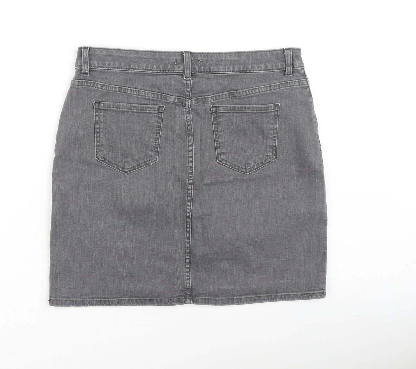 TU Womens Grey  Cotton Mini Skirt Size 12