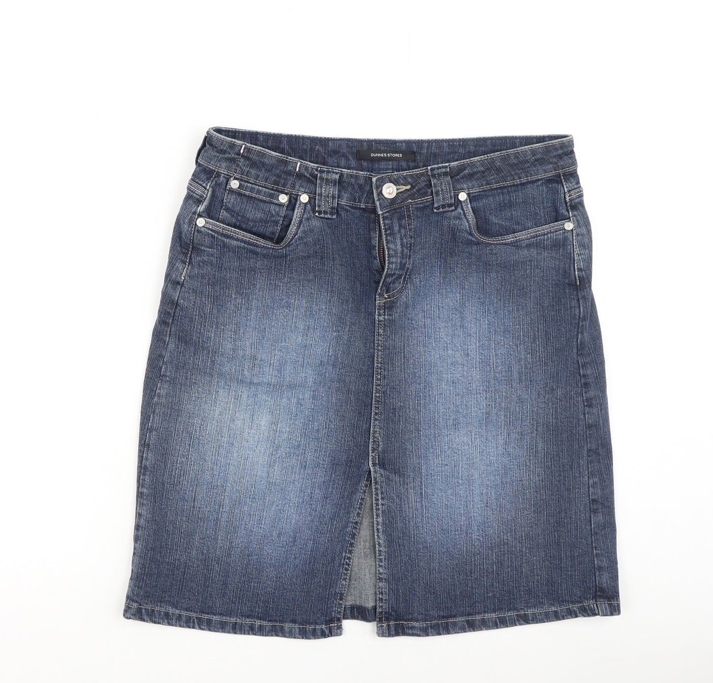 Dunnes Stores Womens Blue  Cotton Mini Skirt Size 14