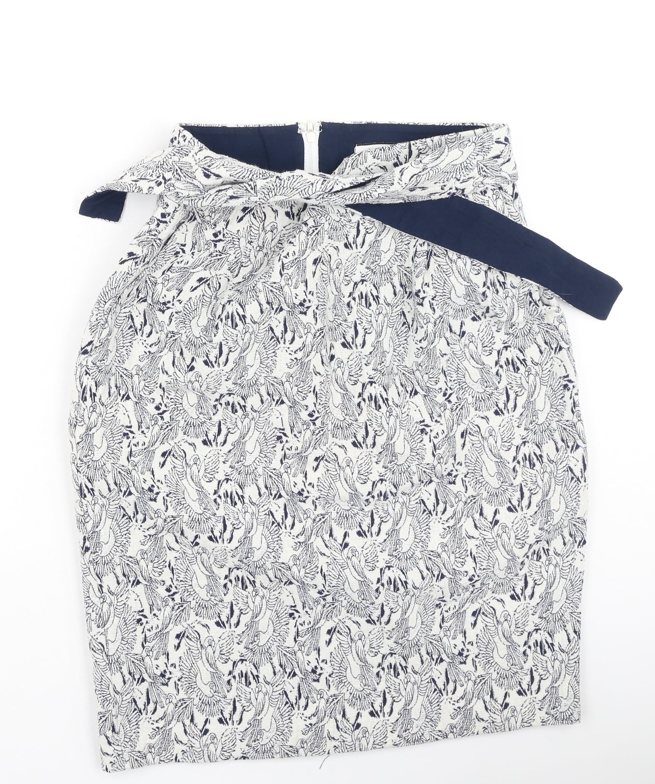 NAF NAF Womens White  Cotton A-Line Skirt Size 34