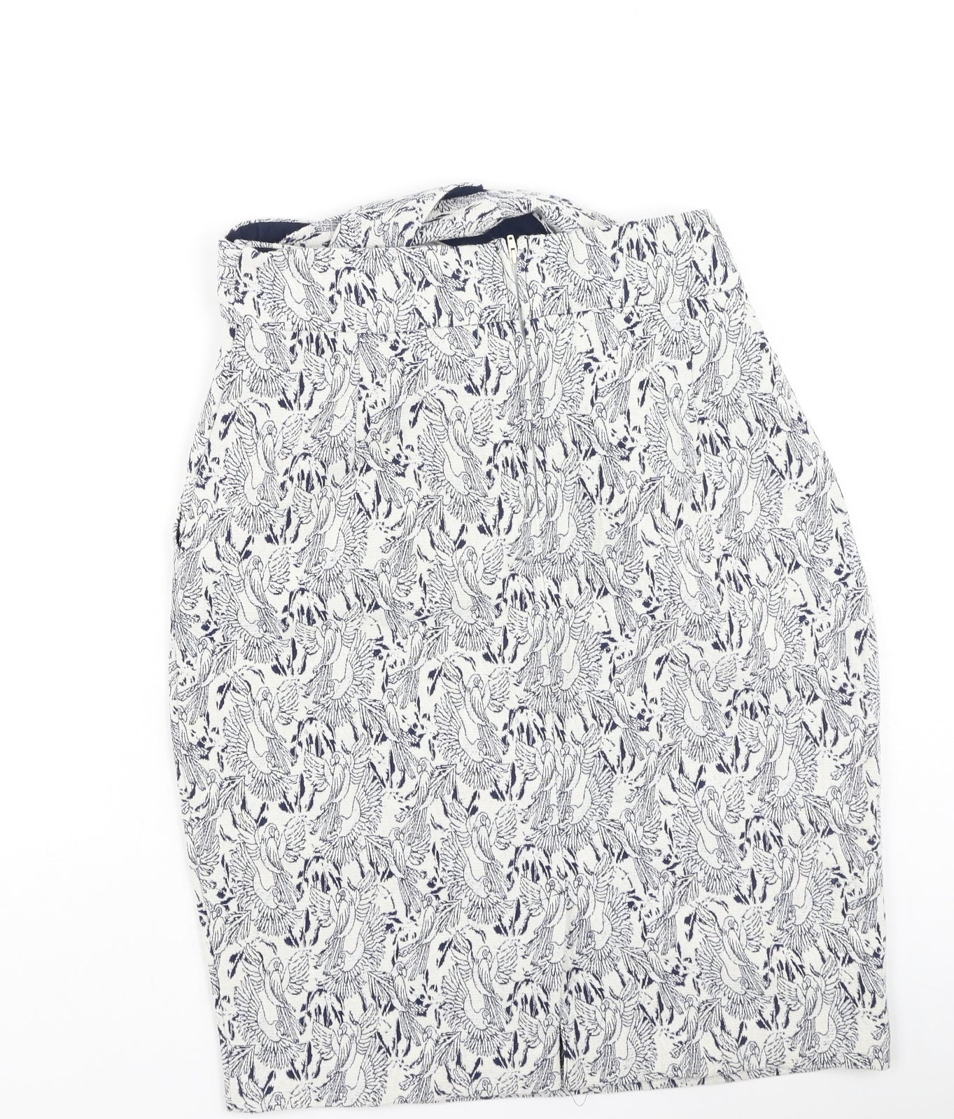 NAF NAF Womens White  Cotton A-Line Skirt Size 34