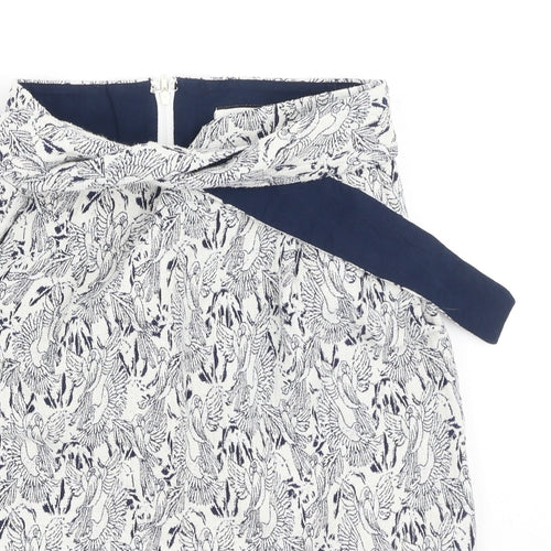 NAF NAF Womens White  Cotton A-Line Skirt Size 34