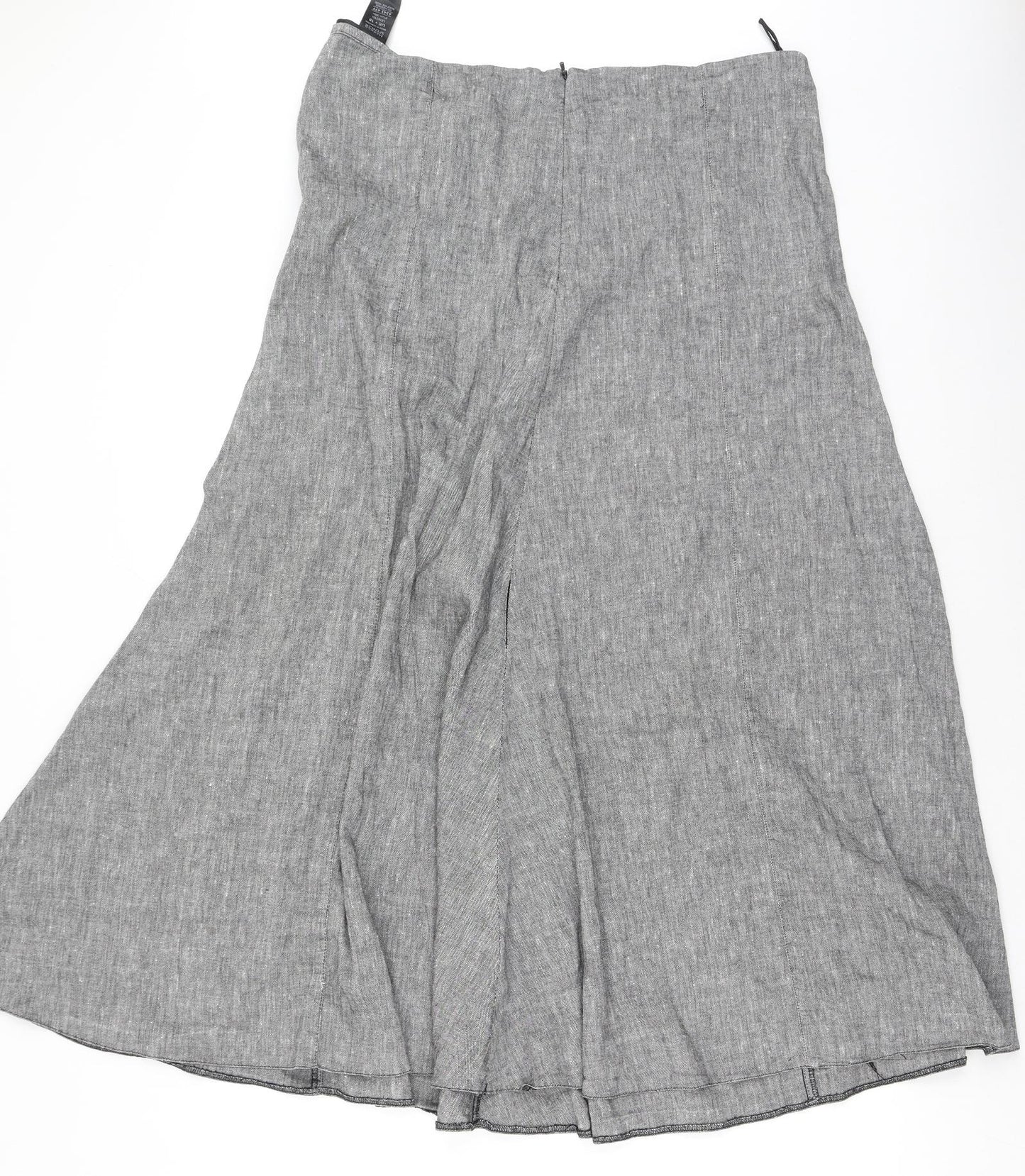 Marks and Spencer Womens Grey  Linen Maxi Skirt Size 18