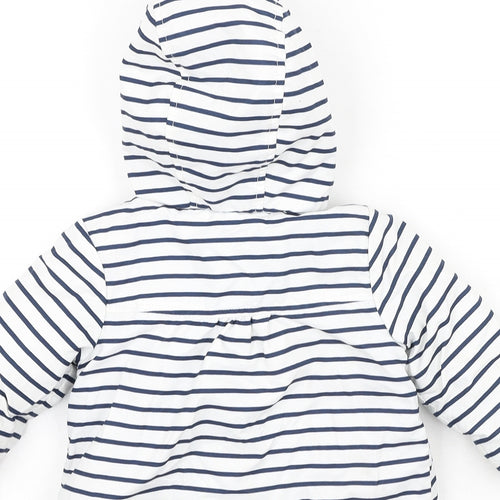 George  Baby Ivory Striped  Basic Coat Coatigan Size 6-9 Months