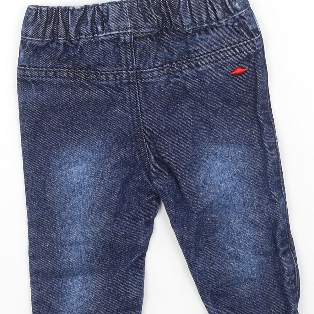 Lee Cooper Boys Blue  Cotton Jogger Jeans Size 3-6 Months