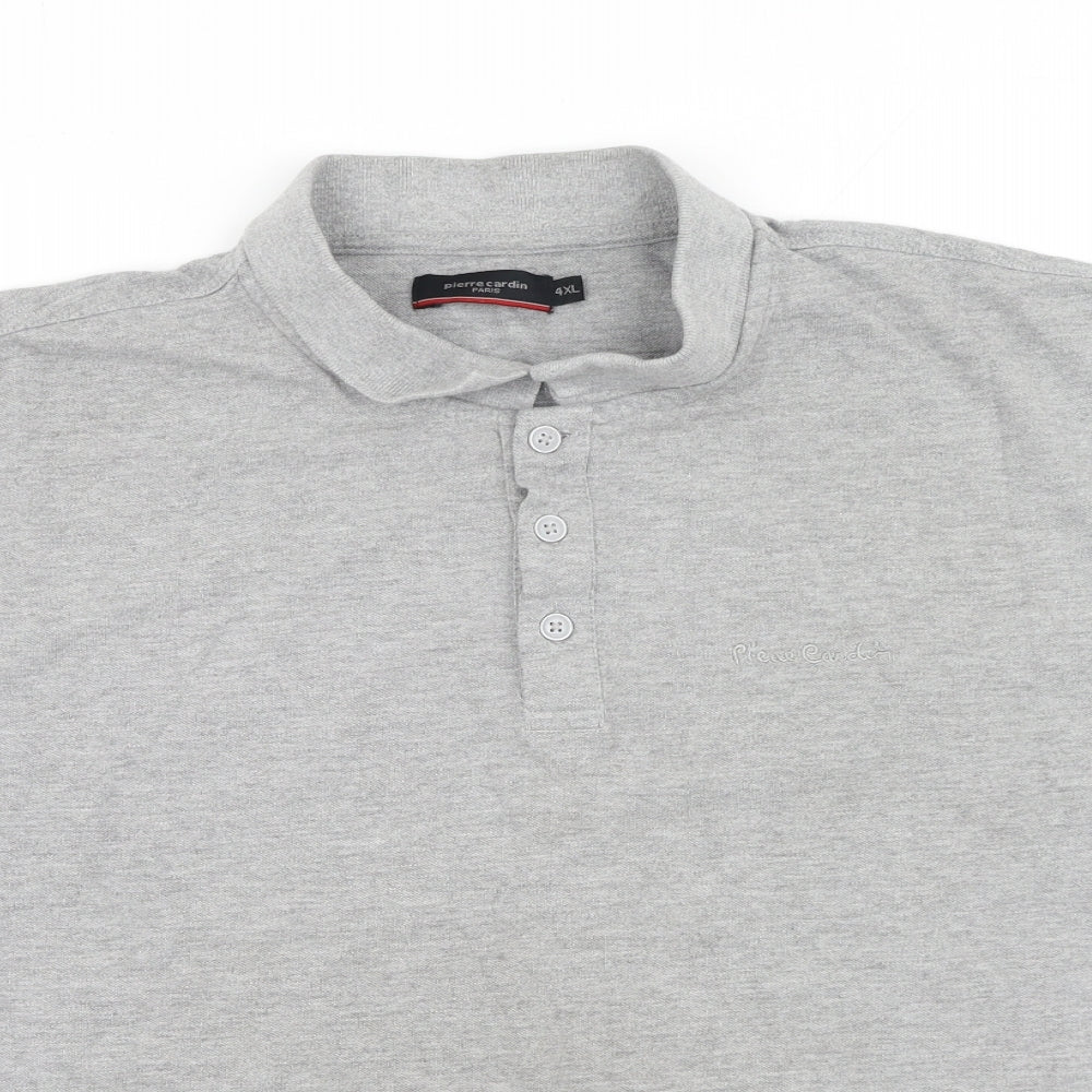 Pierre Cardin Mens Grey  Cotton  Polo Size 4XL Collared