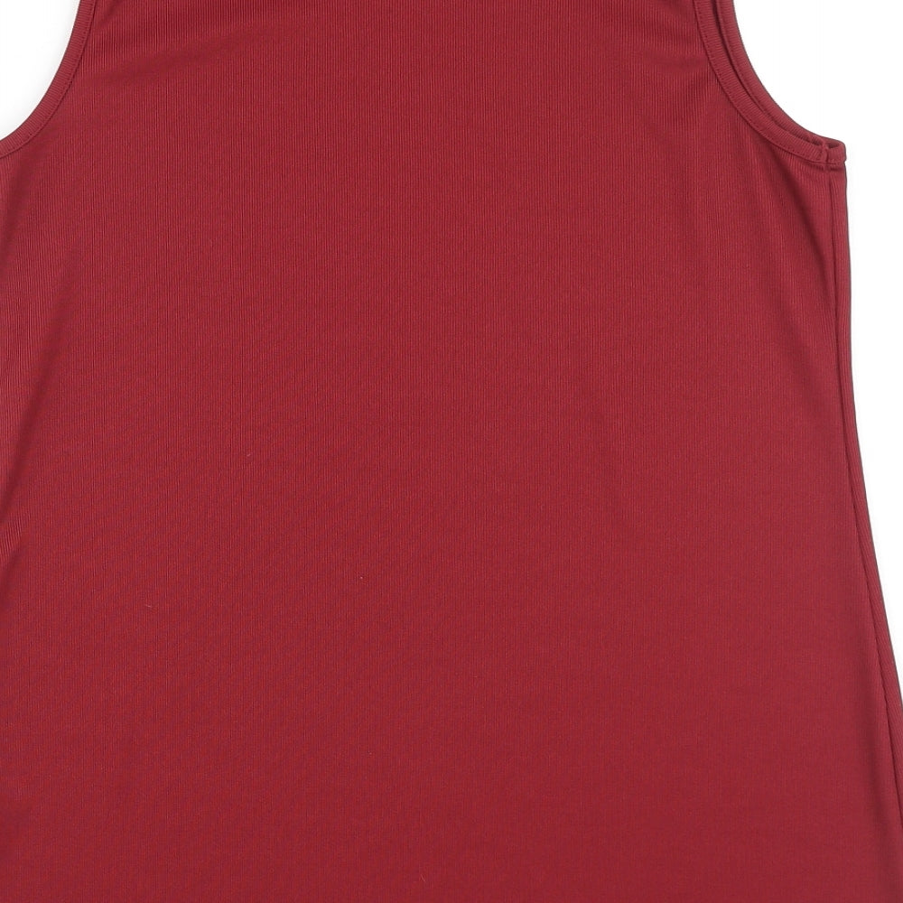 Papaya Womens Red  Polyester Basic Tank Size 10 Halter
