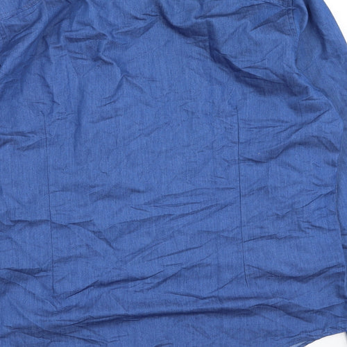 Coofandy Mens Blue  Cotton  Button-Up Size M Collared