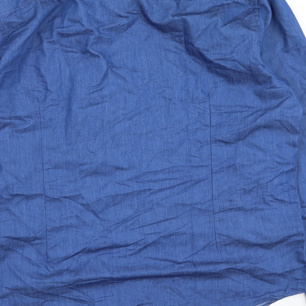 Coofandy Mens Blue  Cotton  Button-Up Size M Collared