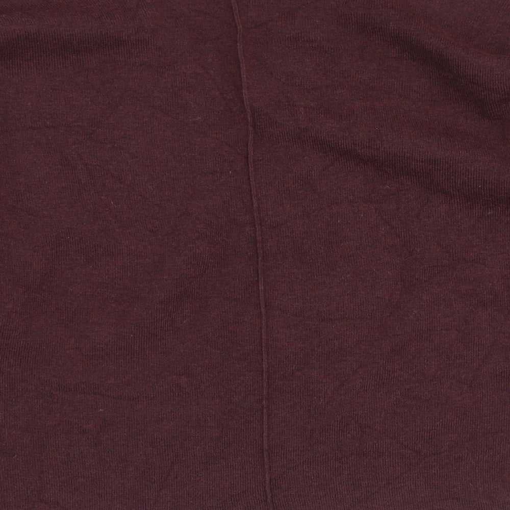 H&M Womens Purple V-Neck  Polyester Pullover Jumper Size M