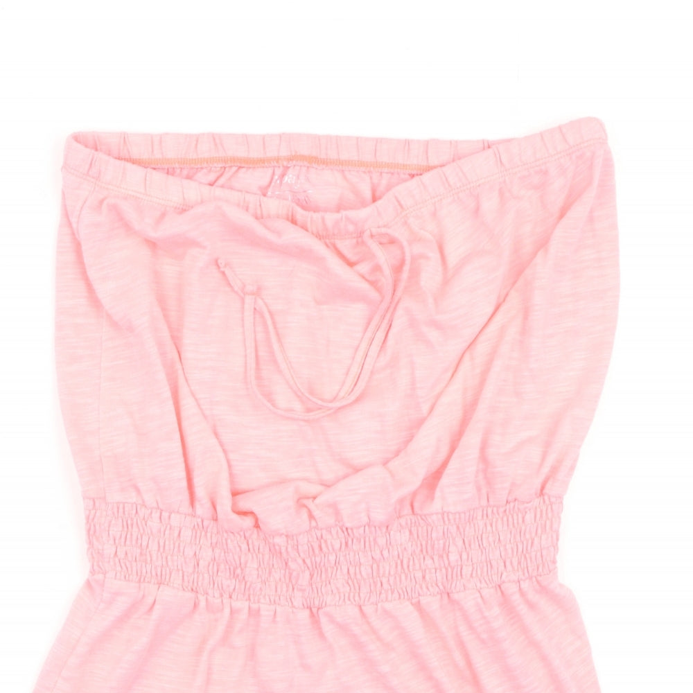 Papaya Womens Pink  Polyester Fit & Flare  Size L  Off the Shoulder