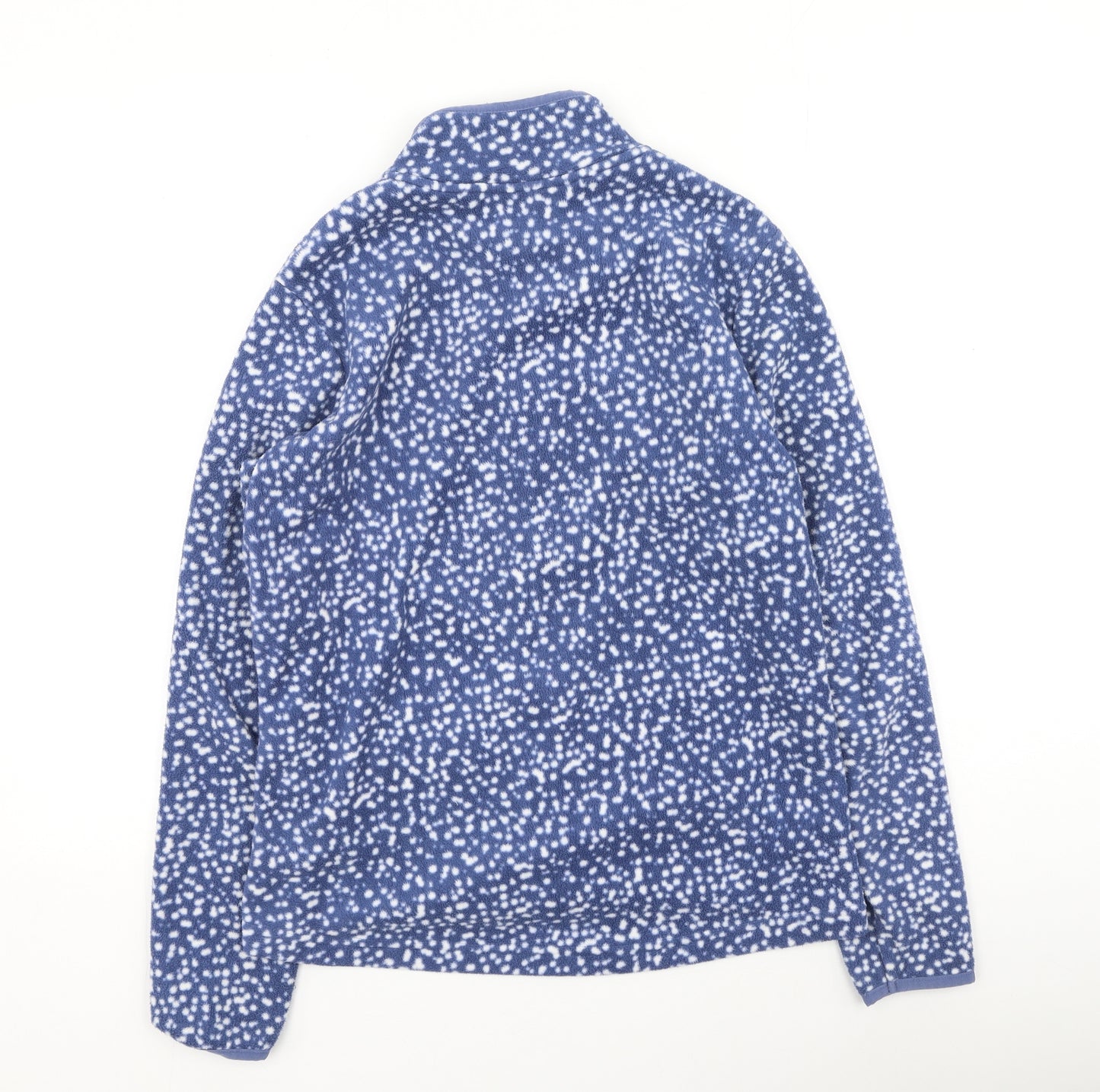 Marks and Spencer Womens Blue High Neck  Polyester Full Zip Jumper Size 12