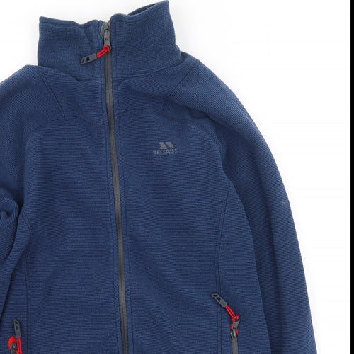 Trespass Mens Blue High Neck  Polyester Full Zip Jumper Size S