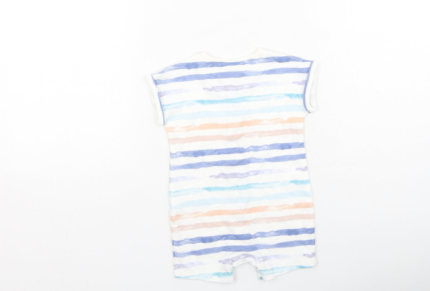 NEXT Baby Multicoloured Striped Cotton Babygrow One-Piece Size 3-6 Months