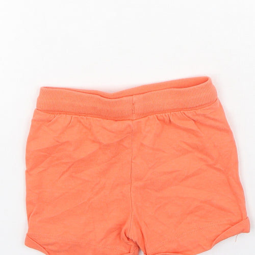 F&F Boys Orange  Cotton Jogger Trousers Size 3-6 Months