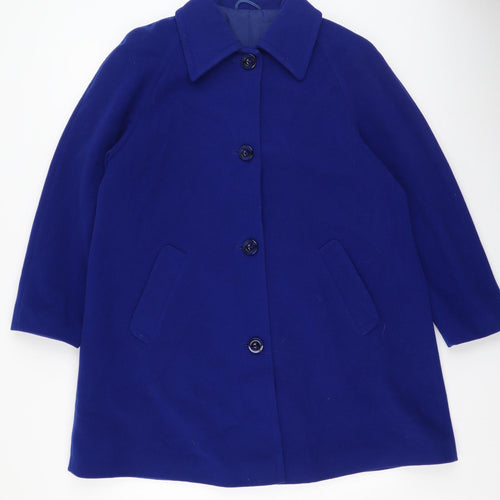Preworn Womens Blue   Trench Coat Coatigan Size 10
