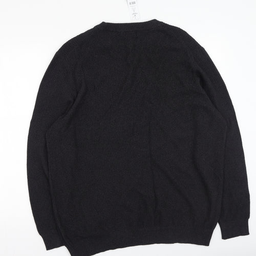 George  Mens Blue Round Neck  Cotton Pullover Jumper Size 3XL