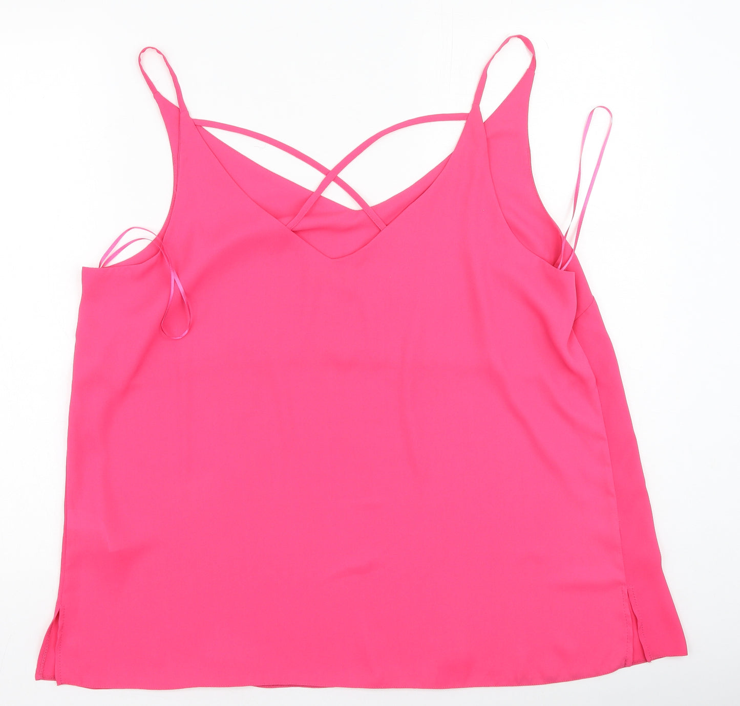 F&F Womens Pink  Polyester Camisole Tank Size 20 V-Neck