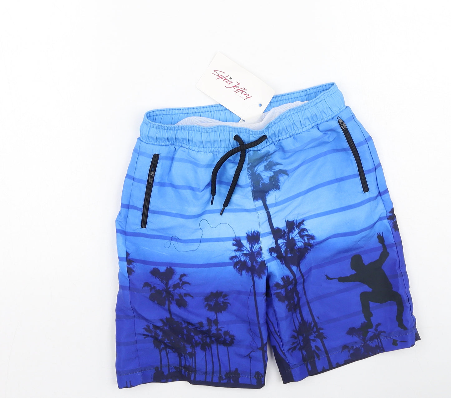 Preworn Boys Blue  Polyester Utility Shorts Size 7-8 Years  Regular