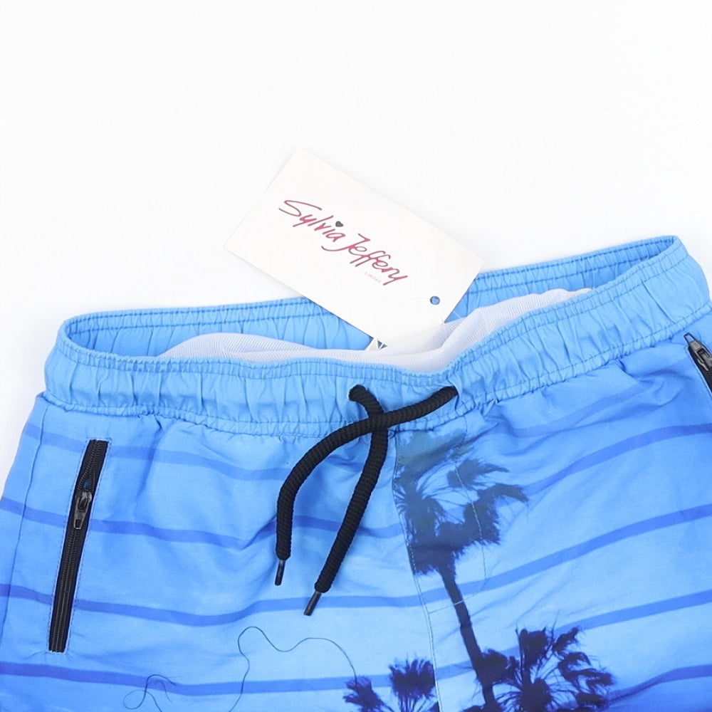 Preworn Boys Blue  Polyester Utility Shorts Size 7-8 Years  Regular