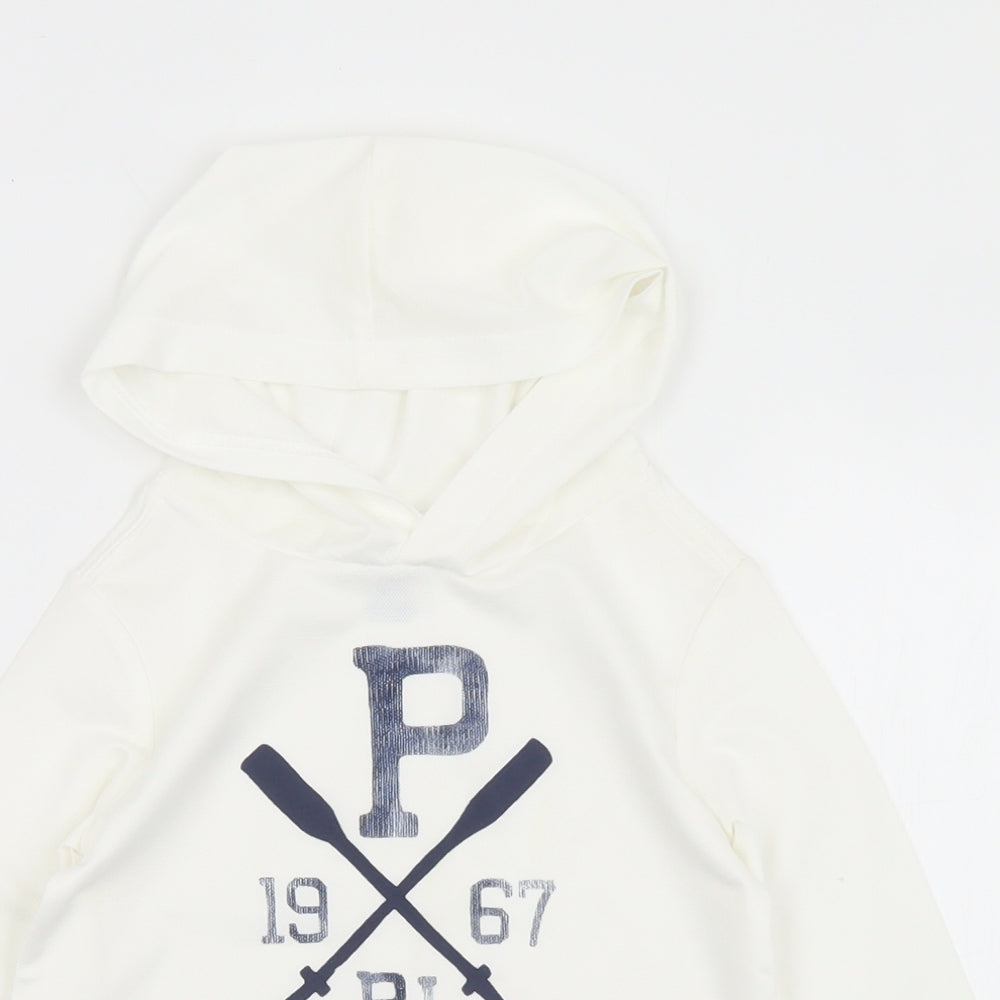 Polo Ralph Lauren Boys White  Polyester Pullover Hoodie Size 3 Years   - Polo