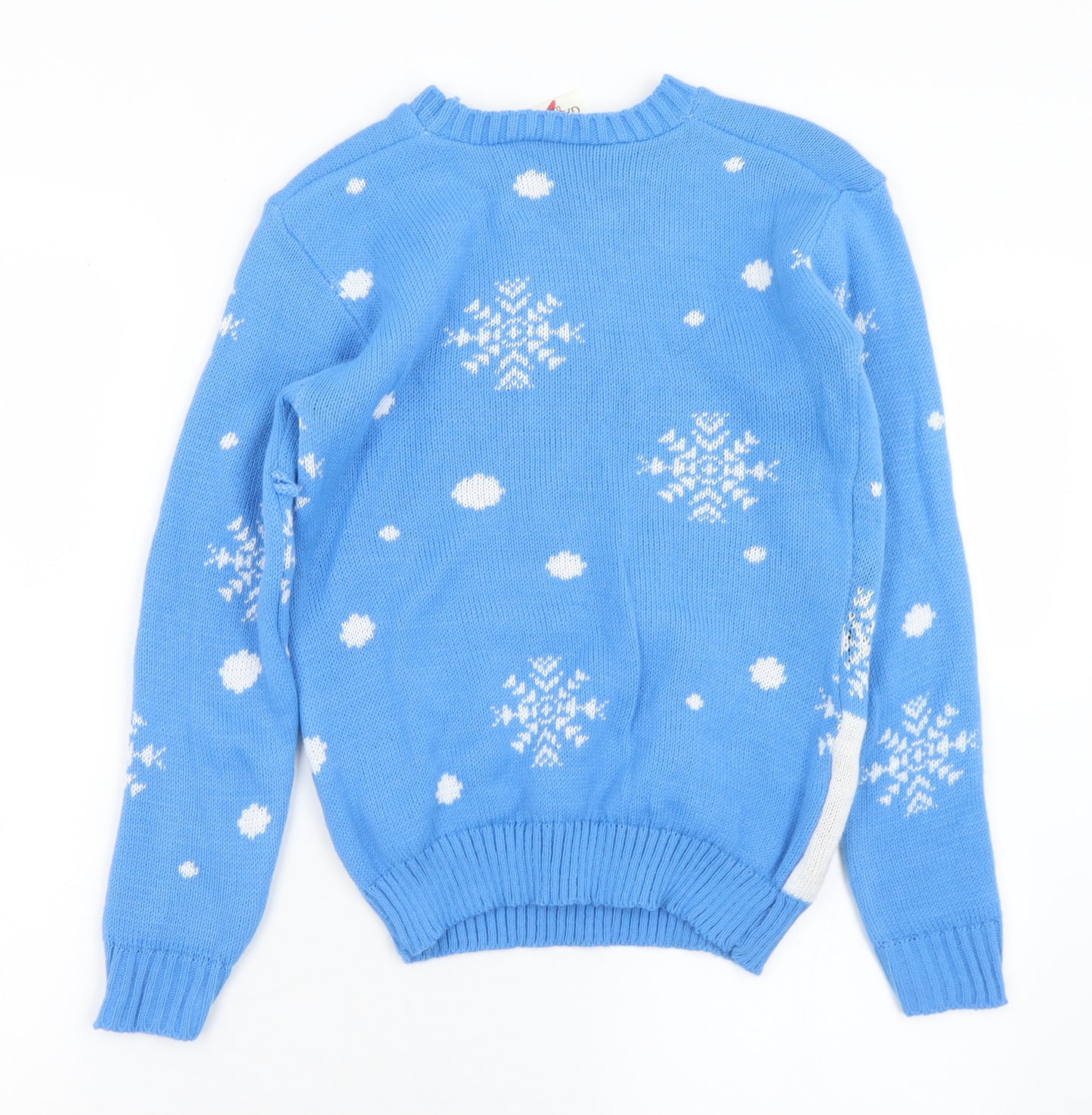 Gazelle Girls Multicoloured Crew Neck  Acrylic Pullover Jumper Size 9-10 Years   - Christmas