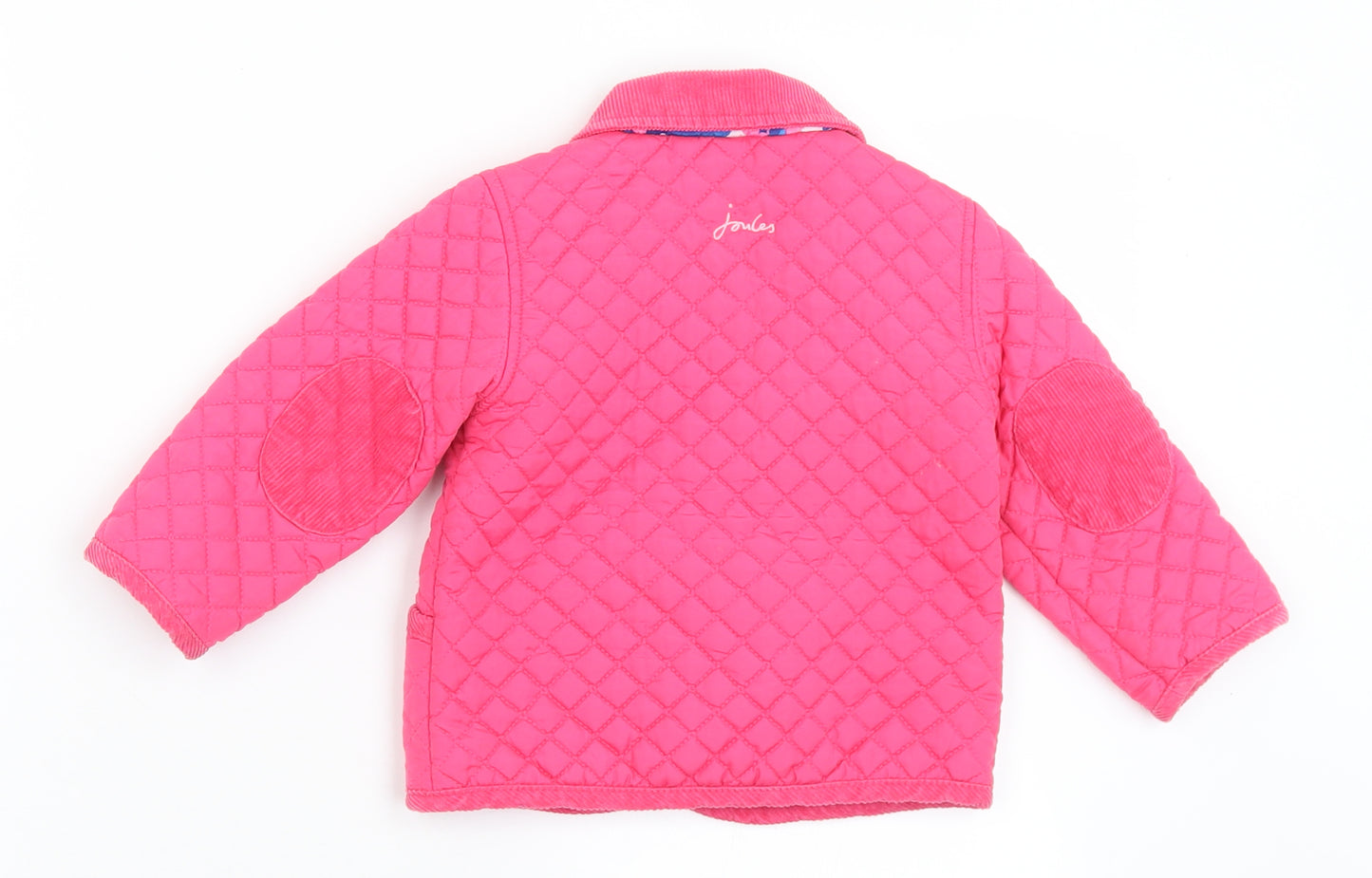 Joules Girls Pink   Quilted Coat Size 9-12 Months   Snap