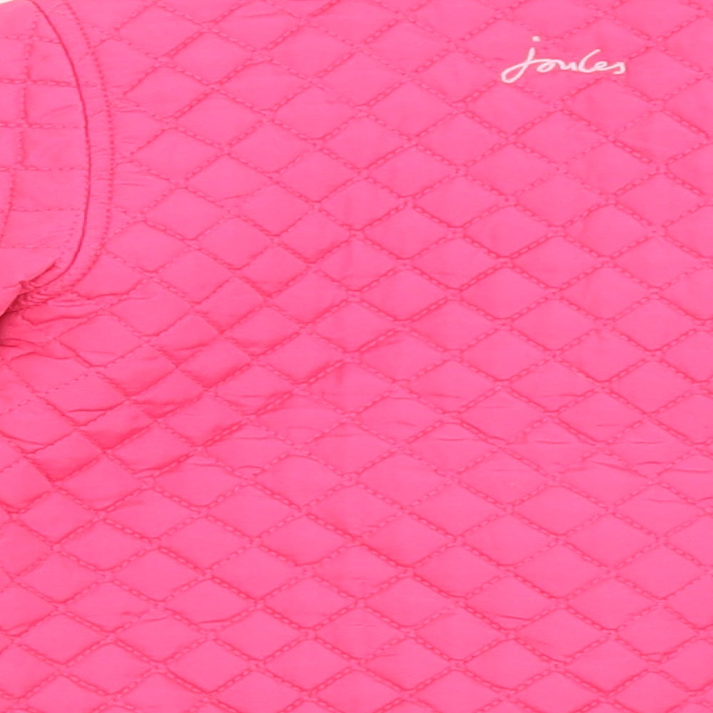 Joules Girls Pink   Quilted Coat Size 9-12 Months   Snap